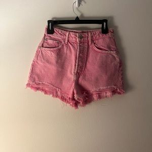 Pink Zara Jean Shorts